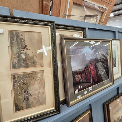 Lot 1429 - A selection of hunting prints etc (qty)