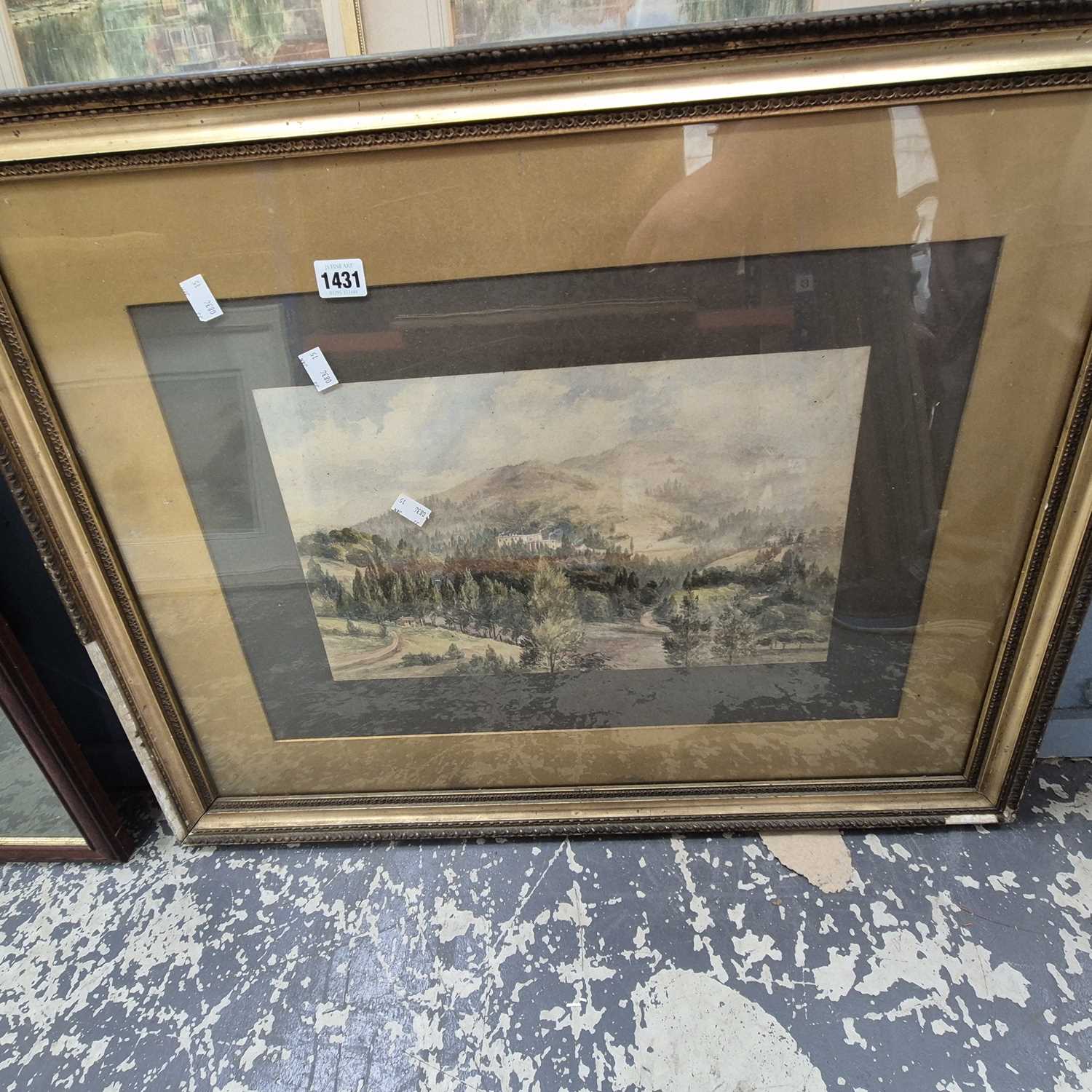 Lot 1431 - An antique watercolour and other pictures.