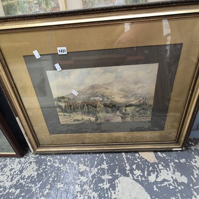 Lot 1431 - An antique watercolour and other pictures.