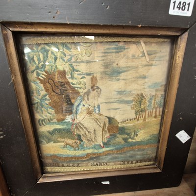 Lot 1481 - A 19th century silkwork picture.