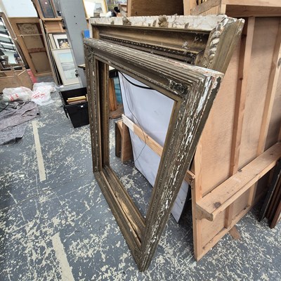 Lot 1493 - Two large gilt picture frames.