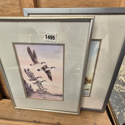 Lot 1495 - Canada Geese and one other by Canadian artist...