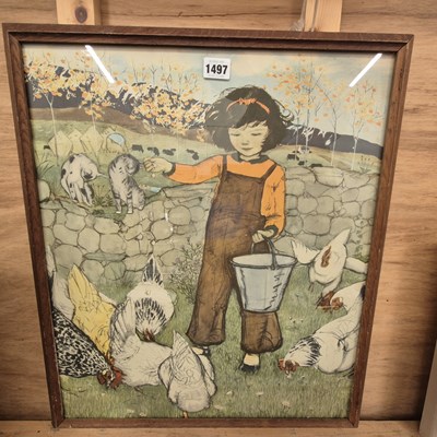 Lot 1497 - A mid-century nursery print.