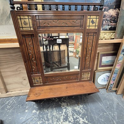 Lot 1515 - An arts and crafts hall mirror.