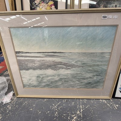 Lot 1524 - Pat Keel Diffey. Distant shoreline with big...
