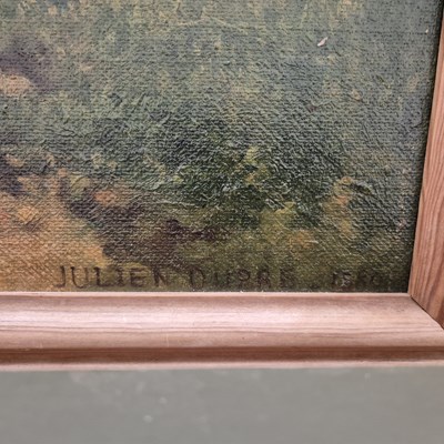 Lot 1528 - Julian Dupres. Carrying wheat sheaves. oil on...