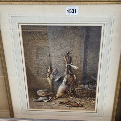 Lot 1531 - William Cruickshank.  Study of dead game,...