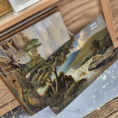 Lot 1536 - Various oil paintings on board.