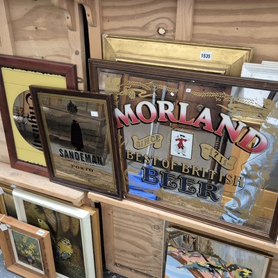 Lot 1538 - Three brewery advertising mirrors.