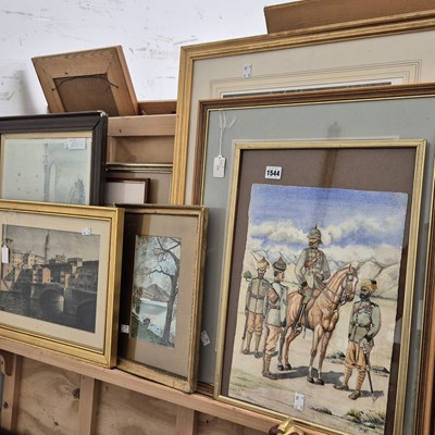 Lot 1544 - A collective lot of decorative watercolours...