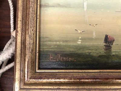 Lot 1550 - A pair of oil paintings, coastal shipping. 29...