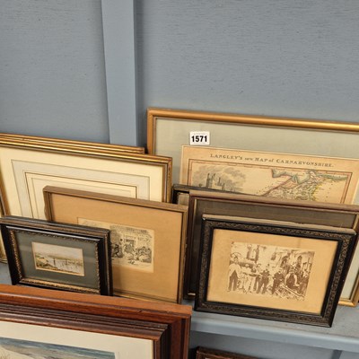 Lot 1571 - A group of 19th-century prints and other...