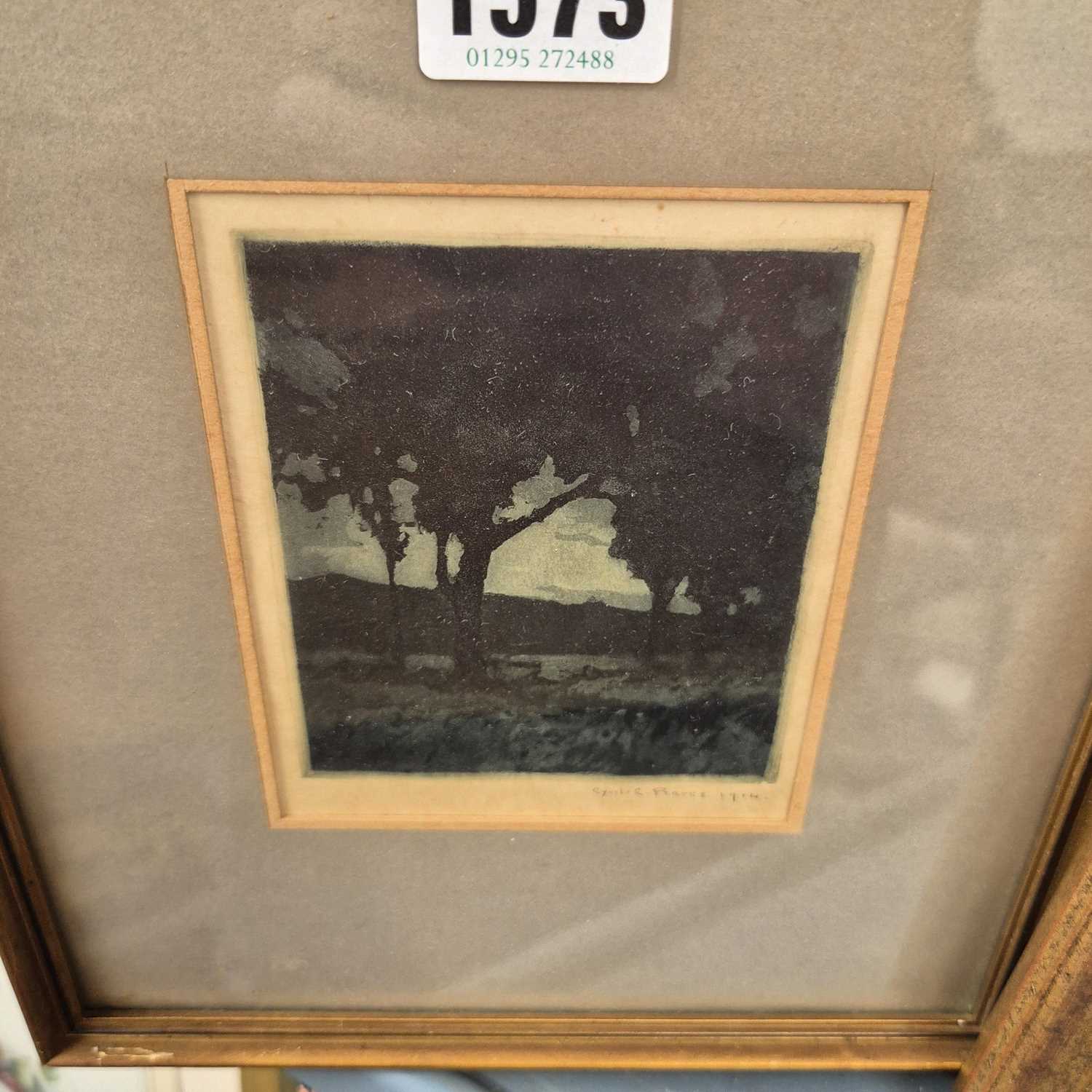 Lot 1573 - A small etching by Cyril Pearce, an etching by...