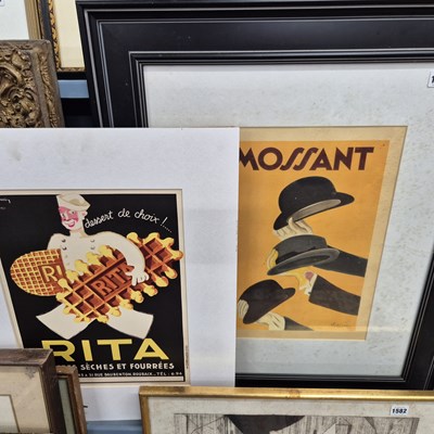 Lot 1581 - Two vintage-style advertising prints.