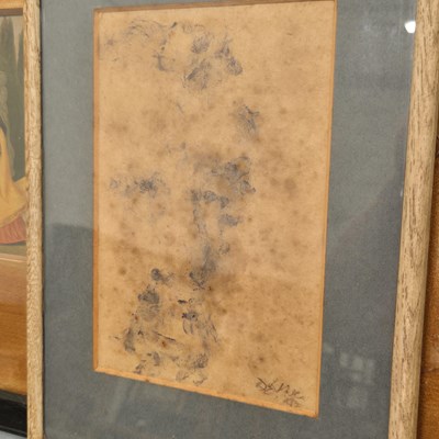 Lot 1599 - An abstract portrait of a gentleman signed...