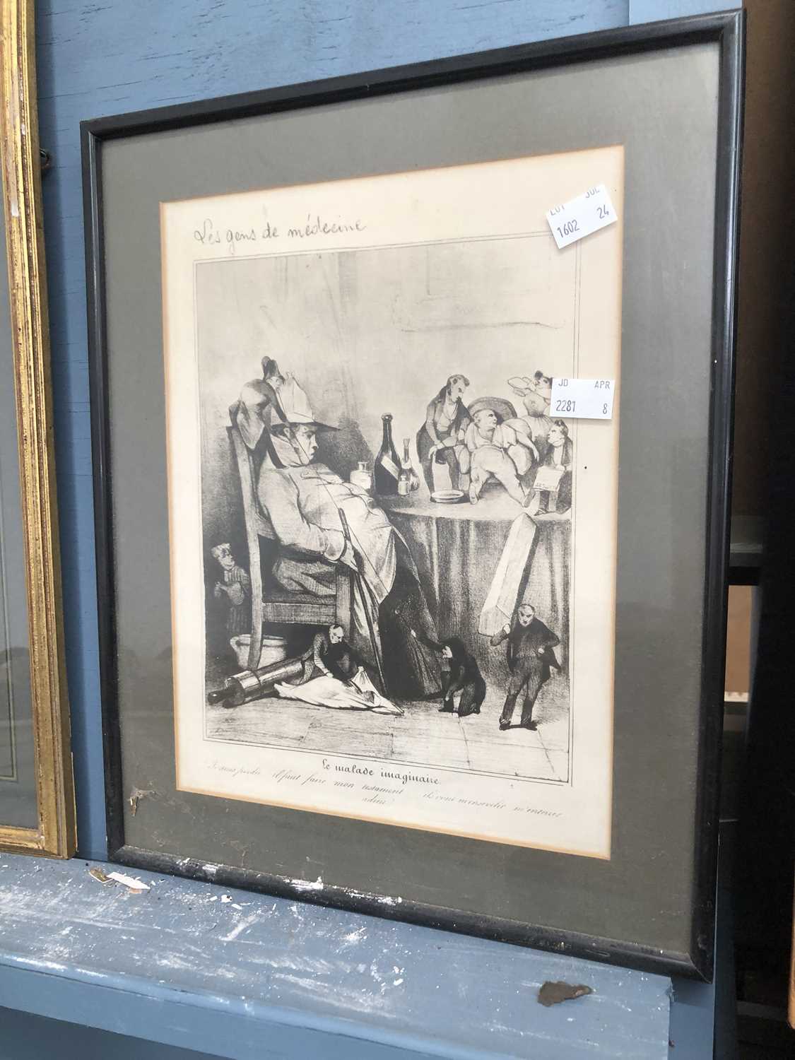 Lot 1602 - Three 19th-century prints and a frame