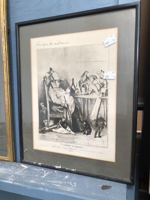 Lot 1602 - Three 19th-century prints and a frame