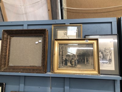 Lot 1602 - Three 19th-century prints and a frame