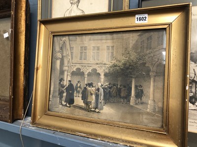 Lot 1602 - Three 19th-century prints and a frame