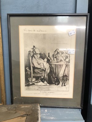Lot 1602 - Three 19th-century prints and a frame