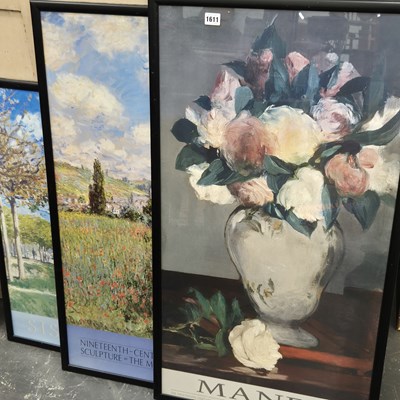 Lot 1611 - Vintage posters for Alfred Sisley and Manet.