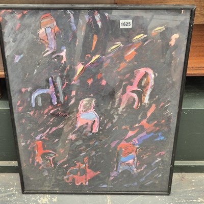 Lot 1625 - A late 20th-century abstract mixed media.