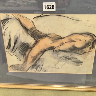 Lot 1628 - Forbes circa 1960, nude study watercolour.