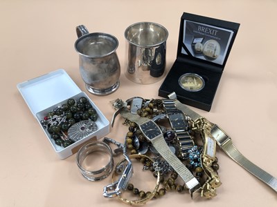 Lot 584 - Jewellery- a silver filigree gemset locket and...