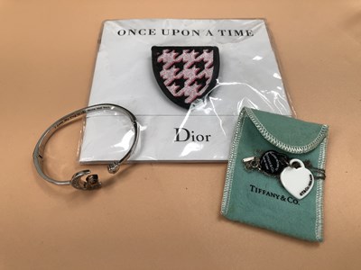 Lot 588 - A Tiffany & Co. Ireland black and white heart...