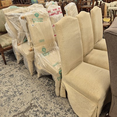 Lot 96 - A set of 10 contemporary high back dining chairs.