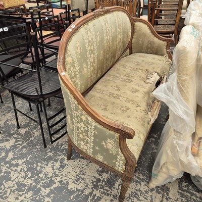 Lot 97 - A French salon settee for upholstery