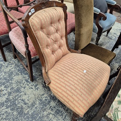 Lot 113 - A Victorian nursing chair.