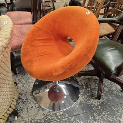 Lot 122 - A retro chrome based stool