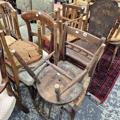 Lot 126 - Various antique side chairs.