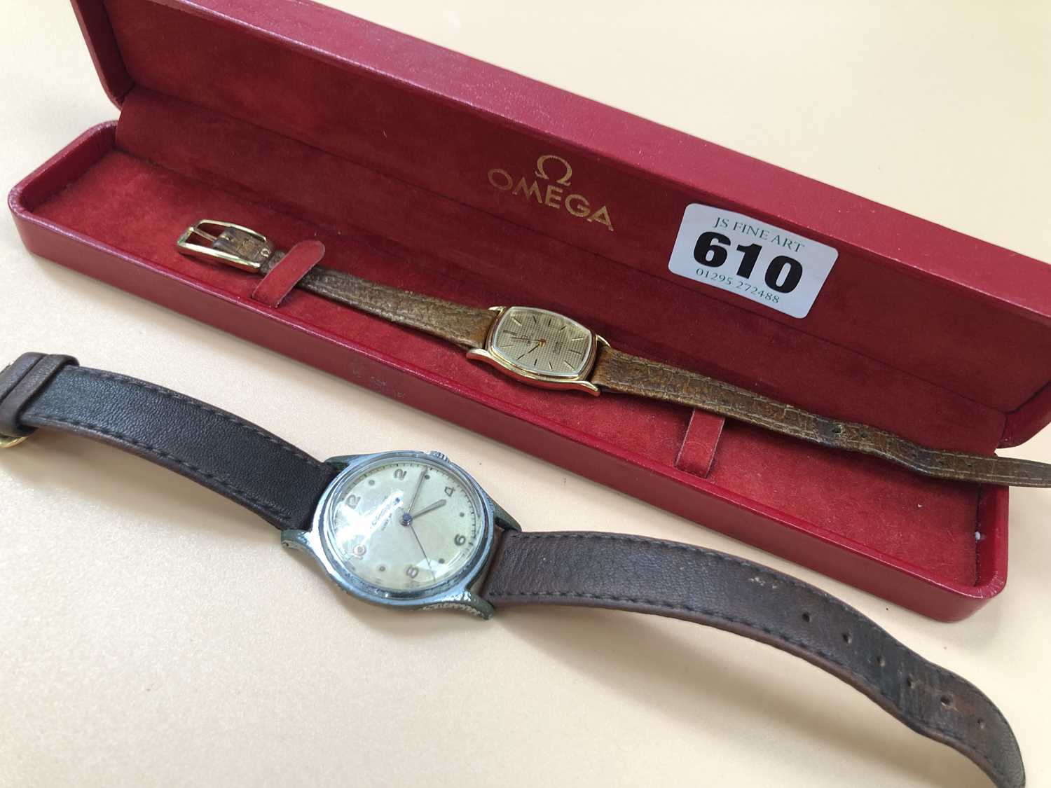 Lot 610 - A vintage Jaeger-LeCoultre wrist watch and an...