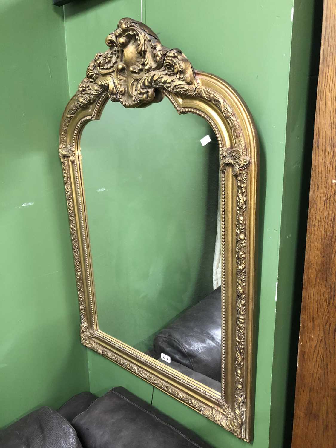 Lot 86 - A gilt-framed 19th-century mirror. 111 x 80 cm
