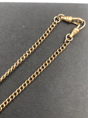 Lot 613 - 9ct rose gold hallmarked curb chain with t-bar...