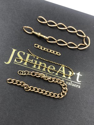 Lot 629 - Part gold, some with hallmarks. 9ct gold gross...