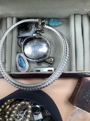 Lot 637 - Silver jewellery- a hallmarked silver large...
