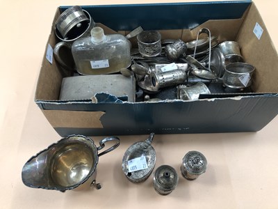 Lot 492 - Hallmarked and other silver to include a...