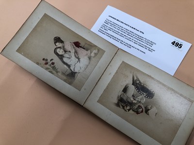 Lot 495 - A Japanese Meiji era photo album, circa 1870s,...