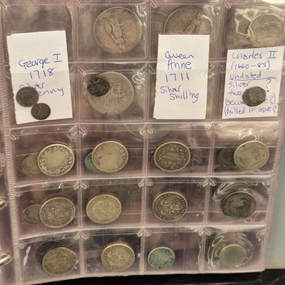 Lot 498 - A collection of Victorian and later coins,...