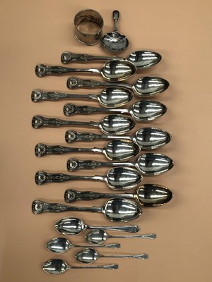 Lot 488 - A set of twelve hallmarked silver king's...