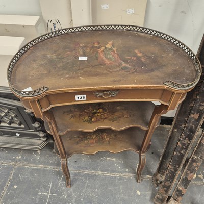 Lot 138 - A 19th-century style French three tier kidney...