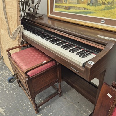 Lot 140 - A technics, electric piano, an Edwardian piano...