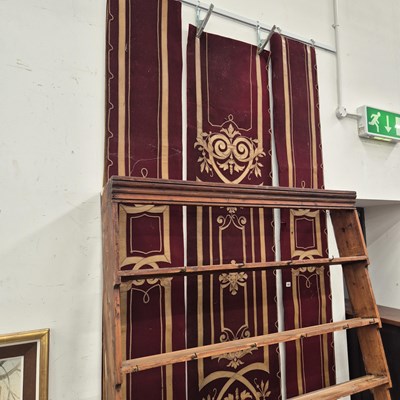 Lot 142 - Three antique sewn hanging panels. Consigned...