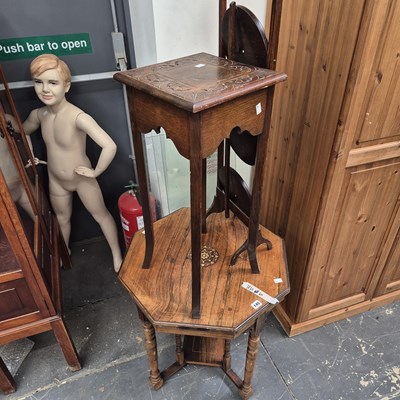 Lot 145 - A late Victorian rosewood occasional table, a...
