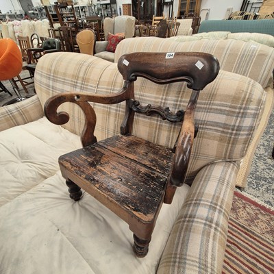Lot 154 - A 19th century childs chair.