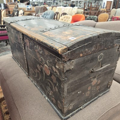 Lot 158 - A 19th century dome topped and iron bound...