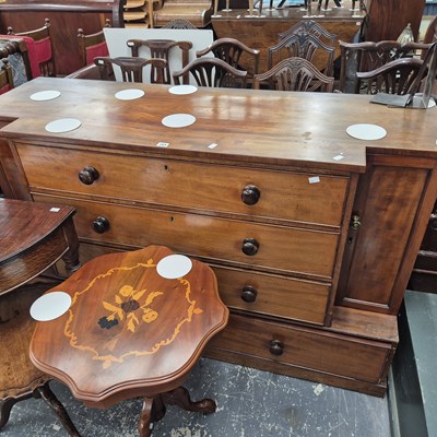 Lot 165 - An unusual Victorian mahogany chest of drawers.